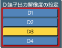 D端子出力解像度の設定