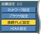 接続テレビ設定